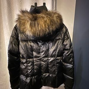 S13/NYC down jacket faux fur hood - size L